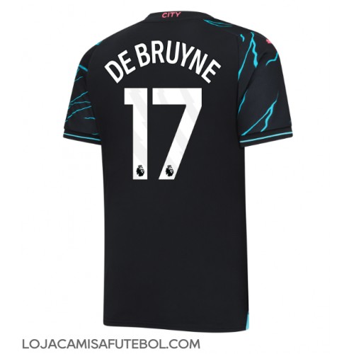 Camisa de Futebol Manchester City Kevin De Bruyne #17 Equipamento Alternativo 2023-24 Manga Curta